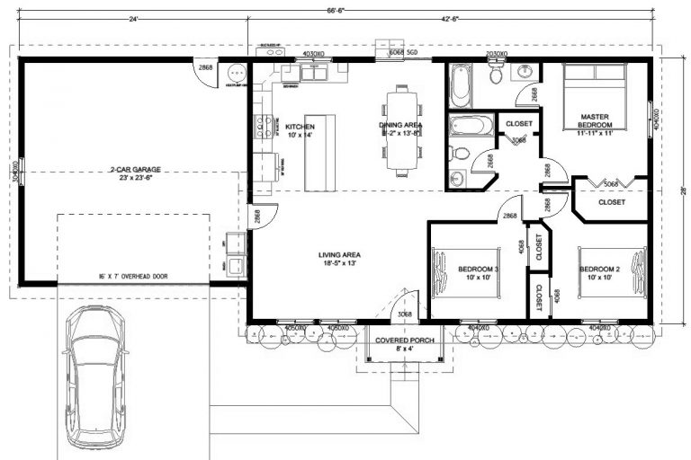 Addison Plan 1190 floor plan
