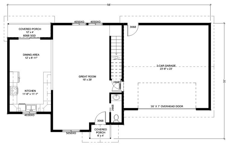 Vincent Plan 1680 main floor plan